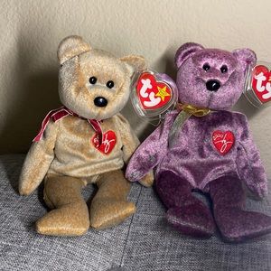 1999 & 2000 signature TY beanie babies